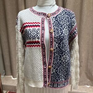 Norwegian Heritage Light Sweater -Midnight & Snow - NWT
